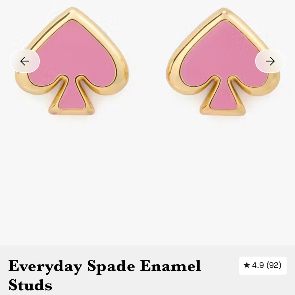 Kate Spade Surf Pink Enamel Stud Earrings NWT - Picture 2 of 5
